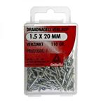 Deltafix Draadnagels Verloren Kop 1.5x20mm Verzinkt, Caravans en Kamperen, Nieuw