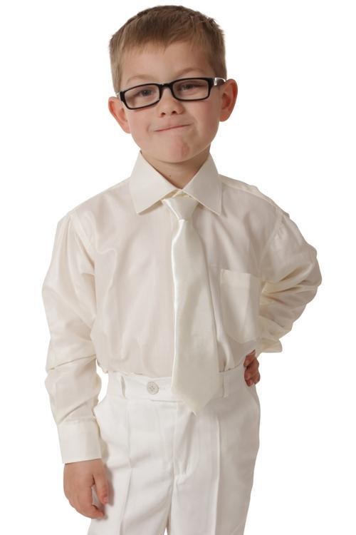 Kinderoverhemd lange mouw off white-122/128 NIEUW, Kinderen en Baby's, Kinderkleding | Maat 128, Jongen, Nieuw, Ophalen of Verzenden