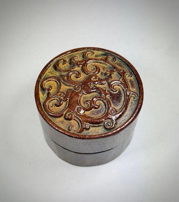 Doos - Hout - inktsteendoos, Antiek en Kunst, Antiek | Overige Antiek