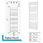Handdoekradiator Palimi Recht 1775 x 600 mm Zandsteen, Ophalen of Verzenden, Nieuw, Overige typen