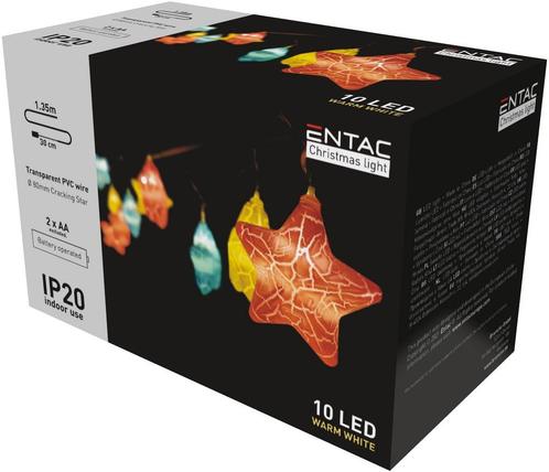 Entac Kerstverlichting LED Cracking Stars - 1.65m - 10, Diversen, Kerst, Nieuw, Verzenden