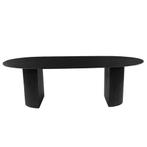 Mangohouten Eettafel Maeve 220x100 cm zwart, Huis en Inrichting, Tafels | Eettafels, Verzenden, Nieuw, Industriële meubels, Overige vormen