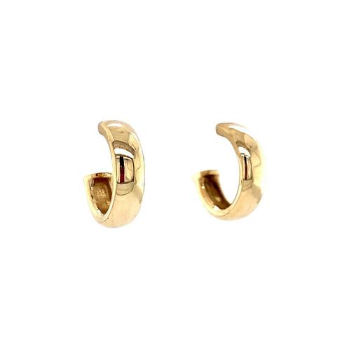 Gouden gladde oorstekers 14 karaat, Sieraden, Tassen en Uiterlijk, Oorbellen, Goud, Zo goed als nieuw, Goud, Verzenden