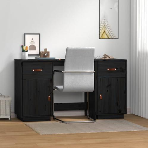 vidaXL Bureau met kastjes 135x50x75 cm massief grenenhout, Huis en Inrichting, Bureaus, Nieuw, Verzenden