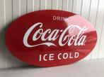 Grote ovale COCA COLA porseleinen email buitenreclamebord, Antiek en Kunst