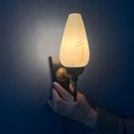 Vintage Mid Century Glass Wall Sconce, Huis en Inrichting, Lampen | Wandlampen, Ophalen of Verzenden, Nieuw