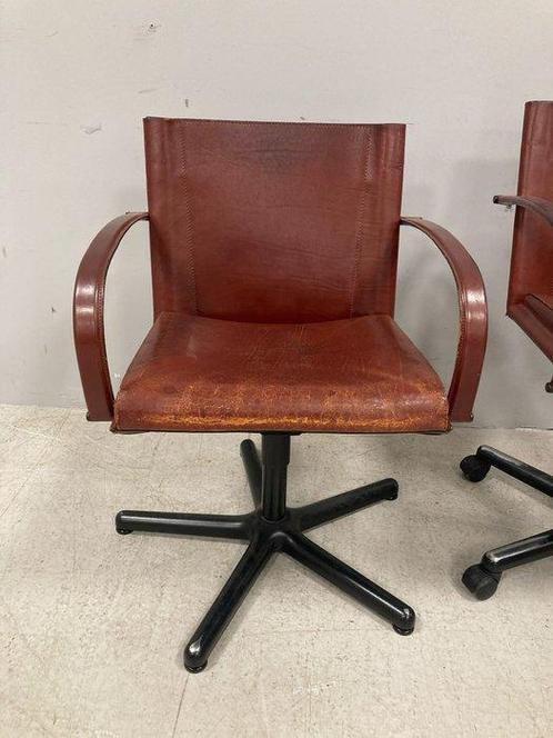 Matteo Grassi - Tito Agnoli - Fauteuil (5) - Leder, Staal, Antiek en Kunst, Antiek | Meubels | Stoelen en Banken