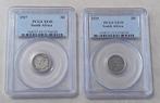 Zuid-Afrika. George V. 3 Pence 1927 (PCGS XF45) & 1929 (PCGS