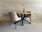 Organische Eettafel rustiek eiken hout, 50 tot 100 cm, Eikenhout, Nieuw, 50 tot 100 cm