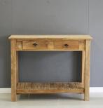 Klassieke sidetable teak| 80x40x100t/m200 (hxdxb)| v.a. €250, Huis en Inrichting, Tafels | Sidetables, 100 tot 150 cm, Klassiek