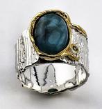 Zonder Minimumprijs - Ring Zilver Topaas - Larimar, Nieuw