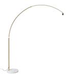 Booglamp messing met marmeren voet wit verstelbaar - XXL, Verzenden, Nieuw, Modern