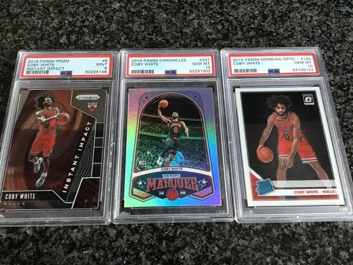 2019 Panini Coby White Rookie-kaart - PSA Graded card, Verzamelen, Stickers