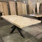 Eiken visgraat bladen Tafelbladen | Eettafels | Bureau |, 100 tot 150 cm, Eikenhout, Vier personen, Rechthoekig