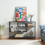Console tafel Oxelösund 120x33x80 cm zwart [en.casa], Huis en Inrichting, Verzenden, Nieuw