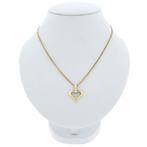 Gouden hanger van een hart met zirconia (zirconia stenen), Sieraden, Tassen en Uiterlijk, Bedels, Ophalen of Verzenden, Gebruikt