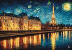 Andsal Andrea Di Martino - Sur Les Bords de Seine Canvas, Antiek en Kunst