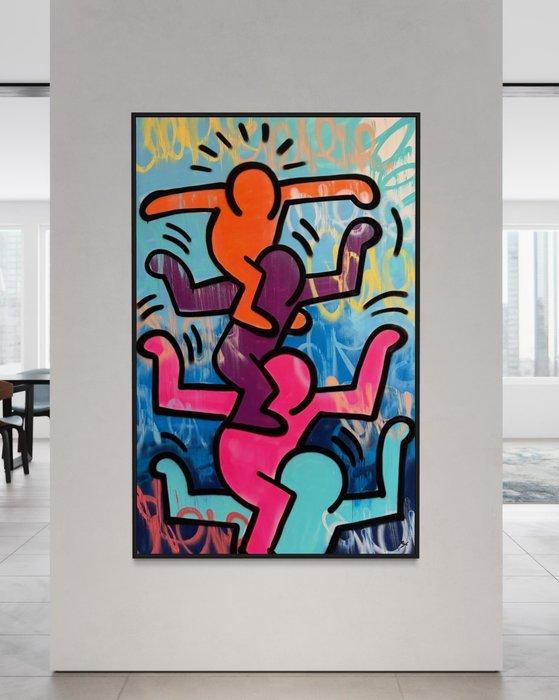 Gunnar Zyl - Generations / Keith Haring & Zyl XXL, Antiek en Kunst, Kunst | Schilderijen | Modern