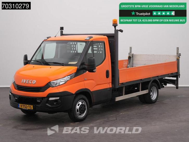 Iveco Daily 35C14 Open Laadbak met Laadklep Dubbellucht 3,5t, Auto's, Bestelauto's, Lease, Handgeschakeld, Financial lease, Overige kleuren