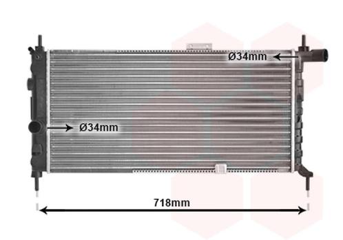 RADIATOR VOOR OPEL KADETT E 1984-1993 03054012, Auto-onderdelen, Airco en Verwarming, Nieuw, Ophalen of Verzenden