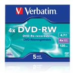 Verbatim DVD-RW discs in Jewel Case - 4-speed -, Computers en Software, Nieuw, Ophalen of Verzenden