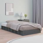 vidaXL Bedframe massief hout grijs 90x200 cm