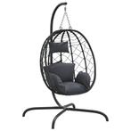 Hangstoel Poly Rattan - Tuin Musthave! Tweedekansje, Huis en Inrichting, Ophalen of Verzenden, Nieuw, Zwart