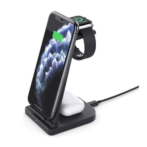3 in 1 Opvouwbaar Oplaadstation voor Apple iPhone / iWatch /, Telecommunicatie, Mobiele telefoons | Telefoon-opladers, Nieuw, Verzenden
