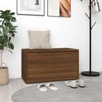 vidaXL Halbankje 80x40x45 cm bewerkt hout bruin eikenkleur, Verzenden, Nieuw