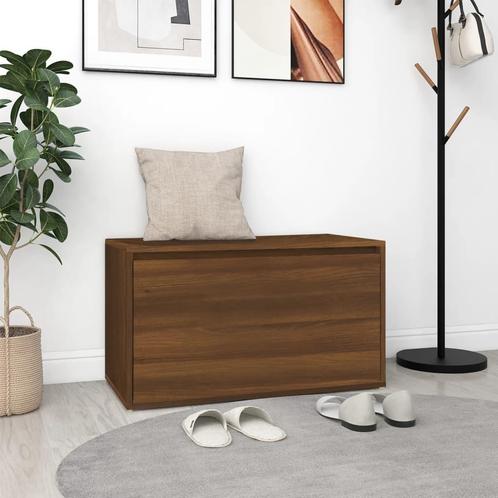 vidaXL Halbankje 80x40x45 cm bewerkt hout bruin eikenkleur, Huis en Inrichting, Banken | Voetenbanken en Poefen, Nieuw, Verzenden
