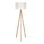 [lux.pro] Staande lamp vloerlamp E27 Rochester bamboe en cre, Nieuw, Verzenden