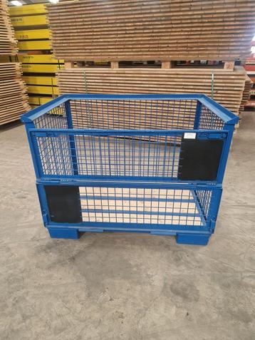 Gitterbox 1240x835x970mm blauw, gebruikt (als nieuw) beschikbaar voor biedingen
