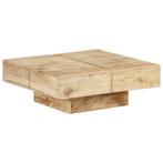 vidaXL Salontafel 80x80x28 cm massief mangohout, Huis en Inrichting, Tafels | Salontafels, Verzenden, Nieuw, Overige houtsoorten