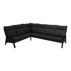 Loungehoekset Treviso - zwart, Huis en Inrichting, Stoelen, Ophalen of Verzenden, Nieuw, Zwart