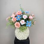 Zijden Bloemen Boeket ‘Pastel’ | Inclusief Vaas, Ophalen, Nieuw