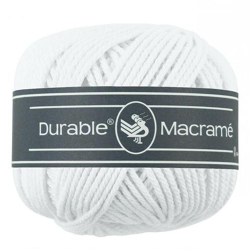 Durable Macramé - 310 white - Katoen Garen, Hobby en Vrije tijd, Breien en Haken, Ophalen of Verzenden