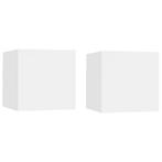 vidaXL Nachtkastjes 2 st 30,5x30x30 cm spaanplaat wit, Huis en Inrichting, Minder dan 45 cm, Verzenden, Nieuw, Minder dan 55 cm