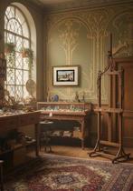 Renaissancestijl Mozaïek - 1850-1900 - Een pietre-dure, Antiek en Kunst, Antiek | Meubels | Stoelen en Banken