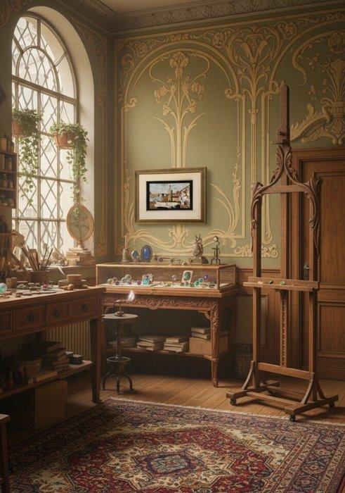 Renaissancestijl Mozaïek - 1850-1900 - Een pietre-dure, Antiek en Kunst, Antiek | Meubels | Stoelen en Banken