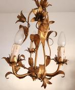 Kroonluchter - Smeedijzer - Blattgoud shabby bloemen