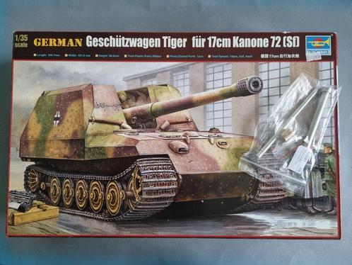 Trumpeter 00378 Geschützwagen Tiger für 17cm Kanone 72 (Sf), Hobby en Vrije tijd, Modelbouw | Auto's en Voertuigen, Verzenden