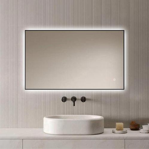 Loxa - Badkamerspiegel Sorento Zwart 100x60cm, Huis en Inrichting, Woonaccessoires | Spiegels, Rechthoekig, Nieuw, Verzenden