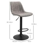 2-delige Set Barkrukken In Retrodesign, Inclusief Voetensteu, Huis en Inrichting, Barkrukken, Verzenden, Nieuw