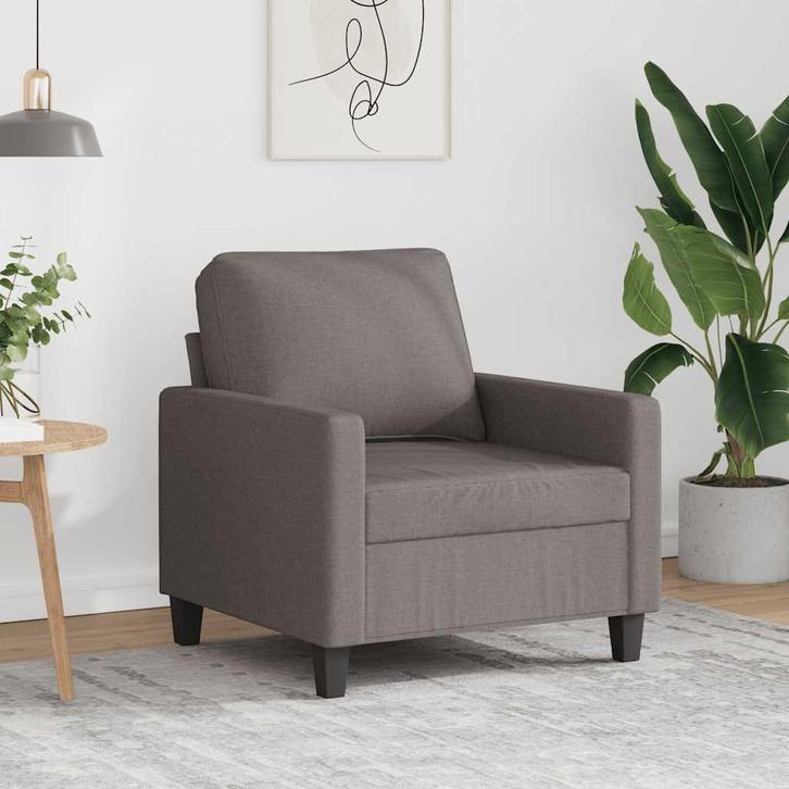 vidaXL Fauteuil 60 cm stof taupe, Huis en Inrichting, Banken | Bankstellen, Nieuw, Minder dan 150 cm, Stof, Eenpersoons, Verzenden