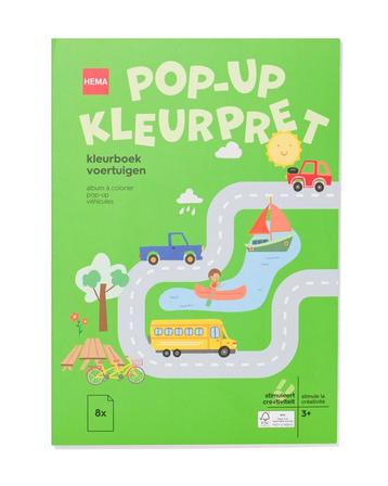 HEMA Pop-up kleurboek voertuigen 27x19 beschikbaar voor biedingen