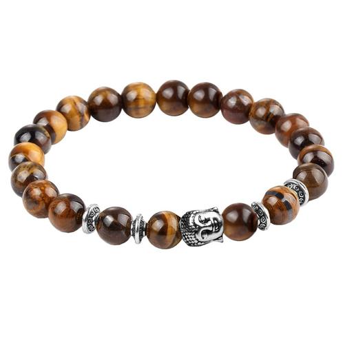 Fako Bijoux® - Buddha Armband - Ring Quatro - Tijgeroog, Sieraden, Tassen en Uiterlijk, Armbanden, Verzenden