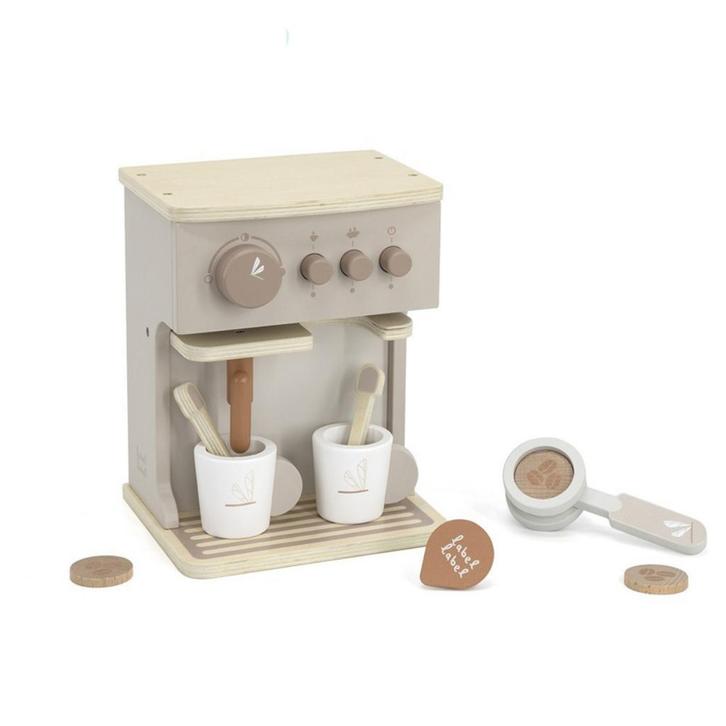 Houten espressomachine in nougat kleur voor kinderen, per..., Kinderen en Baby's, Speelgoed | Houten speelgoed, Nieuw, Ophalen of Verzenden
