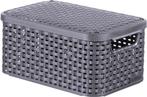 Curver Style Opbergmand met deksel S - 6 liter - Antraciet -, Ophalen of Verzenden, Nieuw