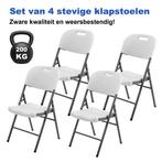 Bardi 4 Delige Set Zware Kwaliteit Klapstoelen 200KG - WIT, Huis en Inrichting, Stoelen, Kunststof, Wit, Klapstoel, Nieuw