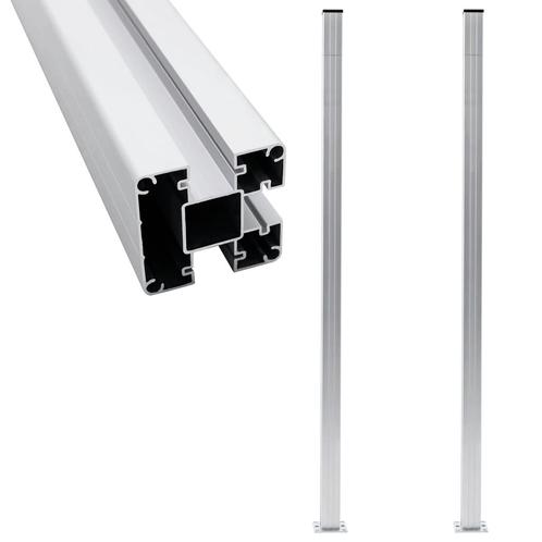 vidaXL Schuttingpalen 2 st 185 cm aluminium, Tuin en Terras, Palen, Balken en Planken, Nieuw, Verzenden